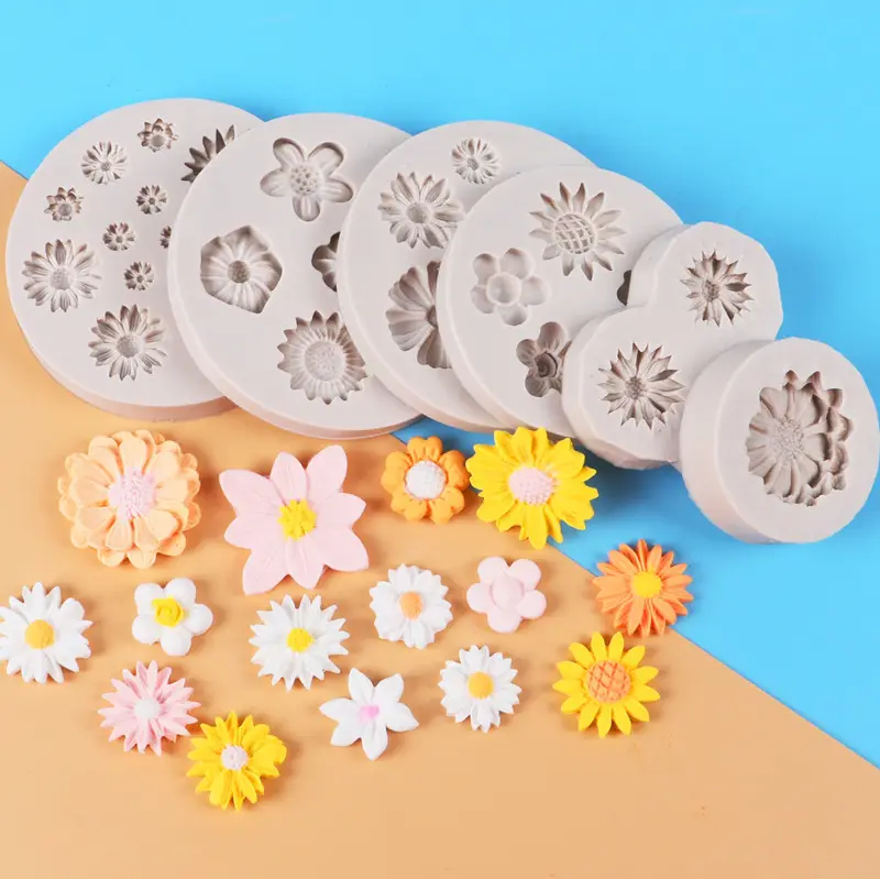 New 3D Flower Silicone Molds Fondant Craft Cake Candy Chocolate Sugarcraft Ice Pastry Baking Tool Mold