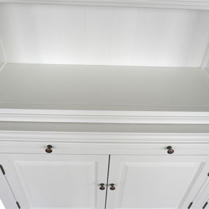 צרפתי המפטון סגנון עתיק מוצק עץ מדף ספרים לבן ספריית כוננית עץ P1808W-1 - Product Image 5