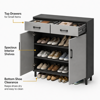 Meuble à chaussures pour entrée de maison, Nouveauté 2025, Style Crème, Meuble de couloir, Hall d'entrée, Couloir, Étagère à chaussures d'intérieur