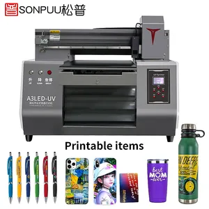 Sonpuu Industrial tx800/xp600 cabezal de impresión 3050 mejor impresora UV del mundo impresora UV todo en una imagen impresora UV para tarjeta de identificación de Pvc