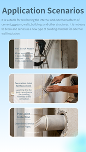 Bande de maille en fibre de verre pour <span class=keywords><strong>toiture</strong></span> et murs en plaques de plâtre, pour la <span class=keywords><strong>réparation</strong></span> de bâtiments - Product Image 2
