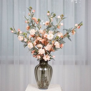 F63 Trung Quốc Nguồn cung cấp đám cưới trang trí hoa lụa sắp xếp sang trọng vải màu hồng Nhân Tạo Hoa Trà Hoa cho trang trí nội thất - Product Image 3