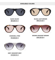 Lunettes de soleil unisexes de créateur, style rétro pilote, avec logo personnalisé, monture ronde épaisse, branches côtelées à rivets latéraux, vente en gros directe usine