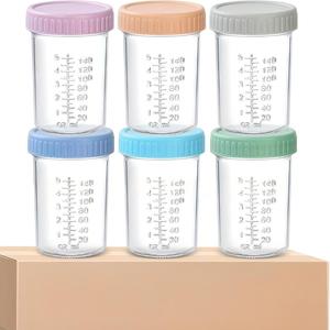 Frascos de Vidrio para Almacenar Alimentos para Bebés con Tapas (Juego de 12 Unidades de 4/8 oz), Reutilizables, Aptos para Refrigerador/Congelador, Microondas y Lavavajillas - Product Image 3