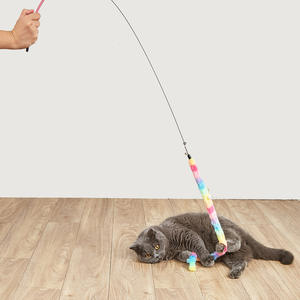 Juguete interactivo portátil para gatos con soporte para cepillo largo, resistente a mordeduras, para alivio del estrés, con cabezales de repuesto - Product Image 5