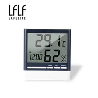 داخلي متعددة الوظائف الرقمية LCD درجة الحرارة الاستشعار مقياس الرطوبة ميزان الحرارة غرفة الرطوبة ساعة تنبيه نوم الطفل غرفة