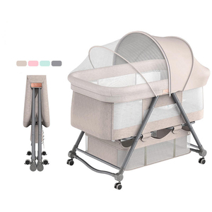 Cuna Plegable Portátil de Alta Calidad con Altura Ajustable para Recién Nacidos y Niños Pequeños, Mosquitera de Calidad para el Hogar, Artículos para Bebés - Product Image 1