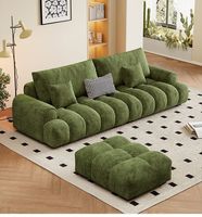 Canapé en tissu minimaliste italien avec rembourrage en éponge, structure en bois massif, idéal pour les petits espaces, canapé de salon rétro de luxe