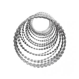 Alambre de púas de <span class=keywords><strong>concertina</strong></span> galvanizado en caliente BTO-22 al por mayor, 0.5mm de espesor, 500mm, para protección de cercas - Product Image 3