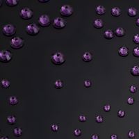 Perles de strass en améthyste de 5 mm en résine époxy à dos plat avec trou central à coudre pour la fabrication de colliers, bracelets et bijoux (approvisionnement en gros)