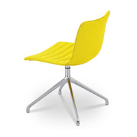 Chaise de salle à manger pivotante en aluminium à base 4 étoiles, pour la maison, le bureau, l'hôtel, le café, le salon et la chambre à coucher (vente en gros)