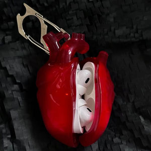 Funda <span class=keywords><strong>Original</strong></span> de Silicona Líquida con Corazón para Apple <span class=keywords><strong>AirPods</strong></span> Pro 1/2/<span class=keywords><strong>3</strong></span>ª Generación Cubierta Protectora Roja - Product Image 1