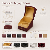 Boîte cadeau de luxe rigide personnalisée pour Noël avec couvercle rabattable et insert rond pour bougie parfumée, diffuseur de parfum, emballage de fêtes