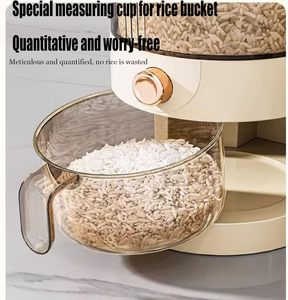 Home and Kitchen Clear Cereal Jar Dry Food Storage <b>Containers</b> Moisture-Proof Sealed Pet Grain Storage Barrel Rice Storage <b>Boxes</b> - Product Image 3
