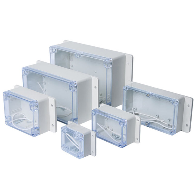 200X120X75mm China Supplier IP65 Transparent Lid Cover Plastic ABS Waterproof Plastic Enclosure Box for Electronics
