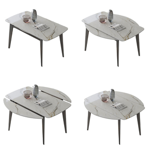 Ensemble <span class=keywords><strong>table</strong></span> à manger à double usage style italien, moderne, simple et luxueux, design en forme de plaque de roche carrée pour petits appartements - Product Image 4