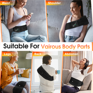 Coussin chauffant électrique 5000mAh masseur de taille sans fil ceinture arrière enveloppement 3 Modes de <span class=keywords><strong>massage</strong></span> par vibration à chauffage rapide pour application corporelle - Product Image 5