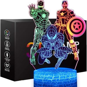 Lampe de bureau LED en gros, base 3D, illusion d'optique, lampe de Noël anime, veilleuse acrylique personnalisée mignonne pour enfants - Product Image 6