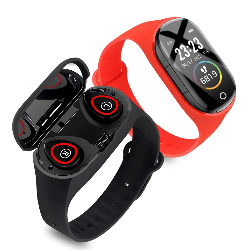 Neueste Ankunft 2 in 1 drahtlose Smartwatch mit Ohrhörer Headset Smart Armband Tws Ohrhörer Smartwatch Ohrhörer