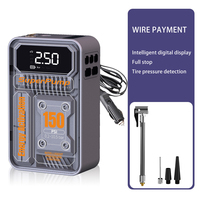 Portable 150PSI Moto Vélo Véhicule Pneu Pompe À Air 60W Filaire LED Affichage Numérique Électrique Gonfleur De Pneu