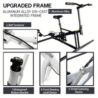 Vélo aquatique à pédales à plateau plat, 1 place, cadre en aluminium avec coussin d'air avant, idéal pour les parcs aquatiques, portable, de Chine, Lumark