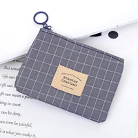 Gelory grosir dompet kain Korea tas koin ritsleting wanita dompet koin Mini cetak kustom