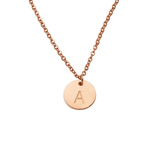 Collana con Ciondolo a Lettera Personalizzata in Acciaio Inossidabile con Catena a Maglie per Coppie <span class=keywords><strong>e</strong></span> Migliori Amici - Offerta Speciale - Product Image 4