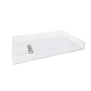 Bandeja de Servicio Decorativa Personalizable con Ranura para Fotos, Fabricada en Acrílico Transparente - Product Image 3