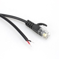 Câble d'extension de borne à fil ouvert 6P4C RJ11 personnalisable pour modem ADSL et conversion de ligne téléphonique
