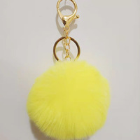 Porte-clés pompon en fausse fourrure moelleuse, boule colorée douce, breloque de sac, fermoir mousqueton, logo personnalisé, vente en gros, accessoire clé en peluche