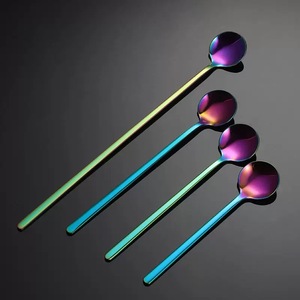 Ensemble de cuillères à café à long manche petites cuillères à Dessert <span class=keywords><strong>en</strong></span> <span class=keywords><strong>métal</strong></span> coré<span class=keywords><strong>en</strong></span> cadeau argent laiton acier inoxydable couverts <span class=keywords><strong>cuillère</strong></span> à thé <span class=keywords><strong>en</strong></span> or - Product Image 6