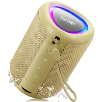 Enceinte Bluetooth Portable Mini Sans Fil Étanche IPX5 Appairage TWS Stéréo HD 15W Basses Puissantes Lumière LED pour Camping Plage Piscine Extérieur