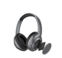 Casque Bluetooth sans fil à batterie amovible, circum-auriculaire, avec réduction de bruit active (ANC), haut-parleur stéréo 40 mm, autonomie de 40 heures