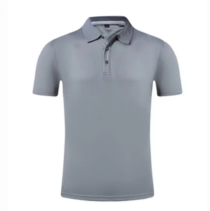เสื้อโปโลสำหรับผู้ชายเสื้อกอล์ฟผ้าฝ้ายพิมพ์ลายปักโลโก้แบบเรียบๆสำหรับนักธุรกิจชาย - Product Image 2