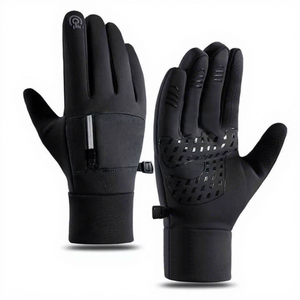Guantes de Carreras MUDASSAR SPORTS, % Algodón, Compatibles con Pantalla Táctil, Transpirables, Resistentes al Viento, Antideslizantes, Cierre con Cordón en los Dedos - Product Image 4