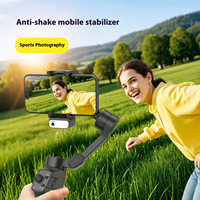 Stabilisateur de cardan portable à 3 axes, stabilisateur de cardan pliable à main avec suivi de visage par IA et objectifs grand angle