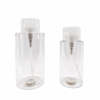 Flacon pompe cylindrique en PET vide, couleur personnalisée, rechargeable, distributeur de démaquillant, type à pression, contenant cosmétique pour toner et vernis à ongles
