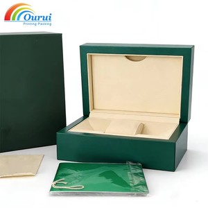 Boîte à montre en laque verte Rlx, boîte à montre de luxe personnalisée, logo personnalisé, boîte à montre en bois, logo de la marque, emballage de la marque - Product Image 4
