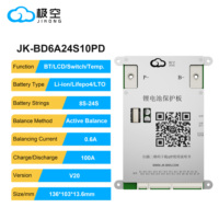 JKBMS JK-BD6A24S10PD Smart BMS 8S-24S 100A 0.6A Active Balance LiFePO4 Li-ion LTO Terminal Sekrup OEM