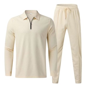 Completo Sportivo Casual da <span class=keywords><strong>Uomo</strong></span> Due Pezzi Traspirante per Primavera Autunno 2024 - Maglia a Maniche Lunghe e Pantaloni Lunghi - Taglie Europee per Amazon - Product Image 5