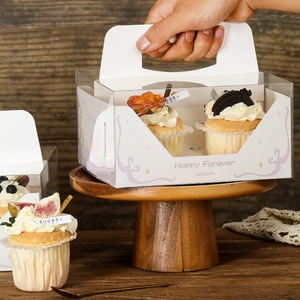 Sunshine Portable Cupcake <b>Box</b> with Clear Lid Baking Pastry Takeaway <b>Box</b> for Food Embossing and UV Coating for Cupcakes Cakes - Product Image 5