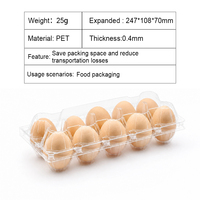 Porte-œufs pour réfrigérateur, boîte de rangement empilable pour 10 œufs avec couvercle, plateau à œufs en plastique transparent, organisateur de réfrigérateur domestique
