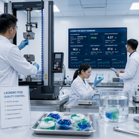 Capsules de lessive personnalisées 3 en 1, détergent écologique en dosettes, double couche, formule douce non irritante pour les machines à laver