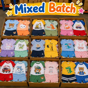 Ensembles de vêtements en coton pour enfants, t-shirt à manches courtes pour bébé garçon et fille avec short, motifs variés, vêtements d'été - Product Image 5