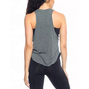 Camisetas sin mangas de talla grande para mujer con diseño personalizado de alta calidad, venta al por mayor, ropa de yoga para gimnasio para mujer, tela de Nueva Jersey frontal, tarifa razonable - Product Image 3