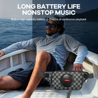 Haut-parleur de sac à dos avec lumière LED RGB, compatible Bluetooth 5.0, FM, AUX, TWS, batterie 15W 3500mAh, pour Karaoké et appareils numériques