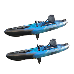 Kayak à pédales de 12 pieds, CE, monoplace, une personne, en plastique rigide HDPE, moteur électrique, kayak de pêche avec propulsion par pédales - Product Image 1