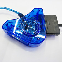 Adaptador USB Triangular de Doble Puerto para Control de PS2 a PS3/PC, Versión Nueva, Sin Necesidad de Controladores