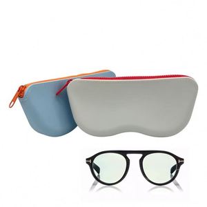 Étui à lunettes de soleil en silicone, étanche, anti-poussière, multicolores, haute qualité pour les voyages, logo personnalisé - Sac de rangement portable souple - Product Image 2