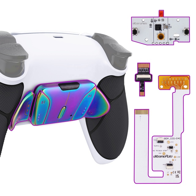 EXtremeRate Metal Back Button Housing RISE4 V3 Remap Kit for PS5 Controller Rear Paddles for PS5 Accessories